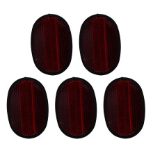 5 Pcs Vélo Arrière Queue RéFlecteur Garde-Boue Ovale Avertissant Rouge Noir