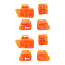 8X Bouton de Commutation de Klaxon de Moto Bouton de Commutation de Clignotant Bouton de Démarrage pour DIO ZX AF27 AF28 AF34 AF35 Orange
