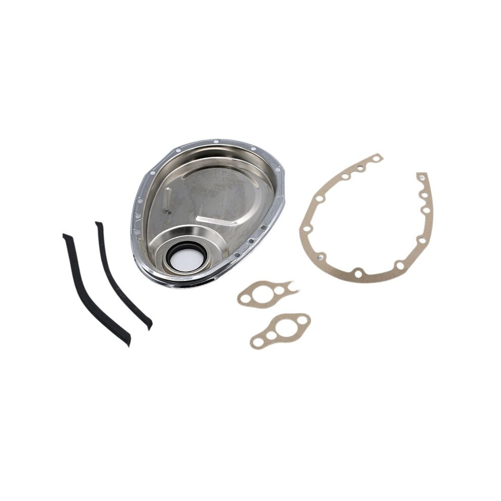 Car Timing Chain Cover Kit For Sb Chevy 327 350 383 400 Sbc Chrome Timing Cover Gasket Seal Bolts Set 6033402164791