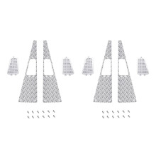 2 set for MN D90 D99S MN99S 1/12 RC Car Upgrade Parts Metal Anti-Skid Plate Intake Grille Accessories