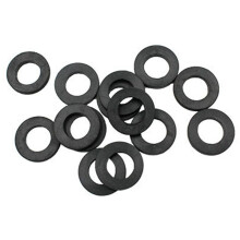 M6 Zwarte Plastic Rubber Platte Ring Vlakke Afstandhouder Isolatie Pakking Ring voor Schroefbout