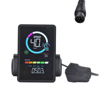 M7C-2 Elcykel LCD-SkäRmmäTare 24V 36V 48V 60V E Scooter LCD-Panel med USB UART för Mountainbike 6PIN