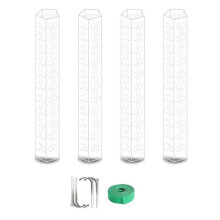 4Pcs Moss Poles with Tie Plastic Plant Pole Stick Plant Support Garden Tools for Garden Backyard Potted Climbing