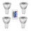 4pcs GU10 Bulbs and 1remote Control with Memory Function 4dynamic Lighting Modes Spotlight 17colors Changeable Spotlight 1