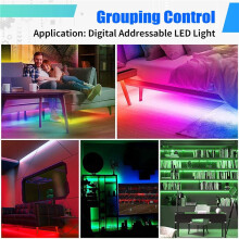 SP608E DC5V-24V WS2812B APP Kontroler Muzyczny z Pilotem 8 CH SP602E 4 CH WS2811 WS2815 LED Light Strip