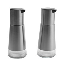 Juego de Dispensadores de Aceite de Oliva y Vinagre, 2 Unidades de Dispensador de Aceite de Oliva con Elegante Botella de Vidrio y DiseñO Sin Goteo