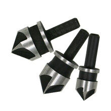 3Pcs Woodworking 5- Chamfering Machine 90-Degree Chamfering Knife 12-19mm Tool Set Electric Drill Reaming Bit.