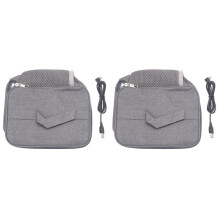 2X USB Portable Food Warmer Electric Lunch Box Bags Food Heating Bento Thermal Pouch Insulated Lunch Bag Without Display