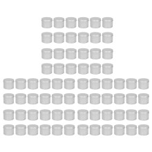 Lot de 72 Boîtes Rondes en Métal Boîte à Bougie Étain Noir en Aluminium Pot de Stockage Pot Vide Boîtes Simples Crème Cosmétique Conteneur