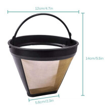4 Pcs Reusable Cone Style Replacement Coffee Filter Replaces Your Permanent Coffee Filter for Machines and Brewers