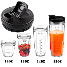 2Pcs Replacement Parts Lids for Blender, Inner Diameter 3.35in Sip & Seal Lids for Blender 12/18/24/32oz Cup