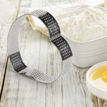 per Crostata un Cuore da 5 Pezzi, da Forno Perforato, per Pasticceria, Anelli per Stampo per Crostata nel Acciaio Inossidabile,