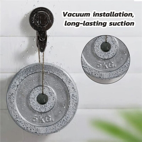 2X Shower Hook Heavy Duty Suction Cup Shower Hooks Reusable, Waterproof Hooks 1