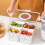 Fridge Organizer with Lids,Stackable Refrigerator Organizer Bins, Removable Containers for Food and Storage White 3