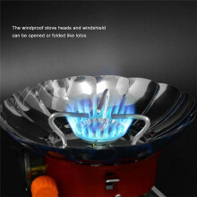 Windproof Camping Gas Stove with Piezo Ignition and Adjustable Valve, Portable Camping Gas Stove