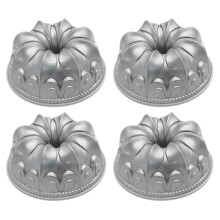 4X Charlotte Cake Pan,Aluminum Alloy Cake Mold DIY Baking Dessert Mousse Cake Kitchen Tool Non-Stick Cake Baking Tool