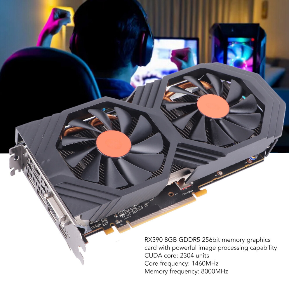 Rx590 8Gb Gddr5 256Bit Dual Fan Graphics Card 7790334550700