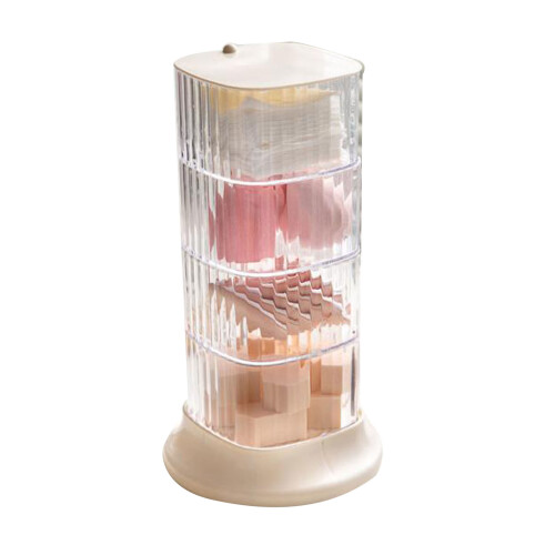 Multi-Layer Transparent Hair Tie Storage Box Plastic Organizer 346g