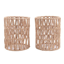 2Pack Rattan Lamp Shade,5.9 X 5 Inch Handwoven Lamp Shades Replacement for Floor Lamps, Pendant Light