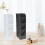 Transparent Plastic Desk Storage Rack 4 Grids Angled Pen Holder 10