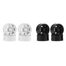 STKS 85Mm 1.55 Inch Beadlock Velgen Banden Set voor 1/10 RC Crawler Auto Axiale Jr RC4WD D90 TF2 CC01, Zwart