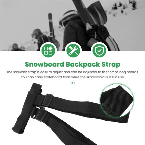 Skateboard Shoulder Carrier Skateboard Carry Strap Durable Adjustable Snowboard Skateboard Backpack Strap 2
