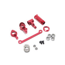 1 Set Stuurkoppeling Montage Stuurservo Saver Complete Upgrade Onderdelen voor 144001 1/14 RC Auto, Rood 5 Stuks