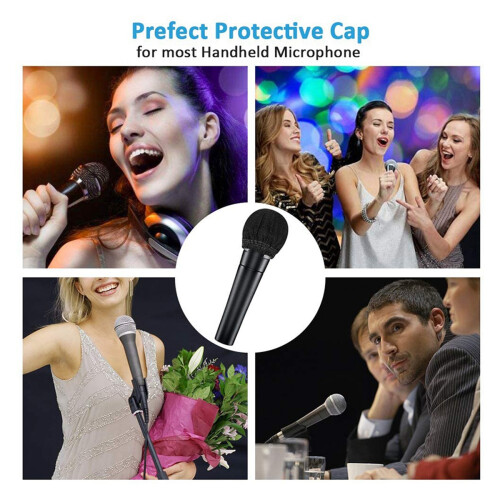 Coperchio per Microfono Monouso da 100 Pezzi Microfono Portatile Tappo Protettivo Copri Microfono per Karaoke per KTV Karaoke Bar, Ecc