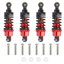4St StöTdäMpare i Aluminiumlegering för TT-01 TT01 TT-02 TT02 1/10 RC Biluppgraderingsdelar, RöD