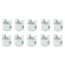 10Pcs 4mm Model Boat Metal Drive Dog Shaft Crutch Accessories Connector Paddle Fork for Rc Boat Drive Shaft,Silver