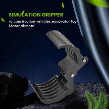 Metal 570 Simulation Claw Gripper Pickup Hand for HuiNa 570 1570 Excavator Toys 1/14 16 Channel RC Car Parts,Black