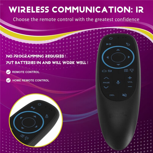 G10S Pro BT Airmouse Backlit Voice Remote Control Wireless for  Player IR Learning G10 Gyroscope for Android TV Box 2
