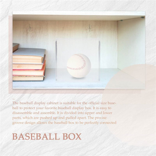 4Pcs Baseball Display Case,UV Protected Dustproof Acrylic Display Boxes,Clear Display Case for Baseball Memorabilia 2