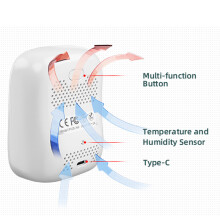 Portable PM2.5 Air Quality Monitor with WiFi, OLED Display, Size 70x84x35mm