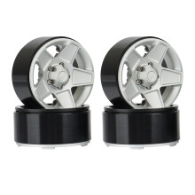 4 StüCke Metall 1.9 Perlenverschluss 5-Speichen Felgennabe für 1/10 RC Crawler Auto TRX4 D90 D110 Axial SCX10 90046,B