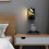 Reading Wall Light with USB Port Charging  Rack Bedside Lamp with  -Black 3