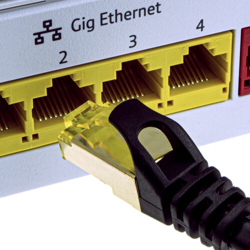 kenable CAT7 600Mhz 10 Gigabit F/FTP Shielded RJ45 Network Ethernet Cable  1m Black 1