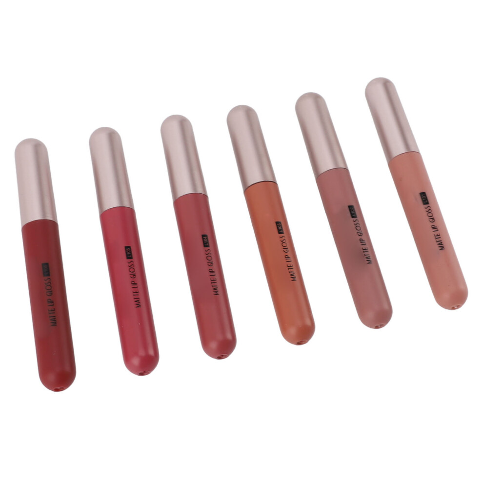 6 Colors Lip Gloss Set â Matte Finish, Long Lasting, Blendable, 2.5ml