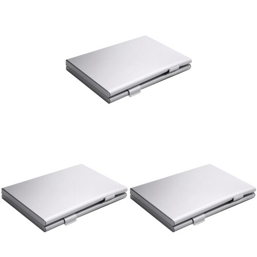 3X Aluminum Memory Card Case Box Holders for 24pcs TF Micro- Card Color Random