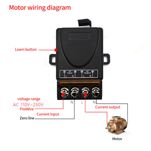 6x AC 220V 30A 1CH 433MHz Wireless Remote Control  RF Relay Receiver + /Off Transmitter 2