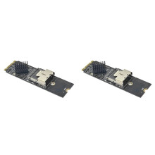 2X Carte D'Extension M.2 NVME Vers SFF-8087 SATA3.0 Carte Adaptateur de Disque Dur -SAS/ 36 Broches