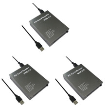 3X Lettore di Schede PCMCIA USB 2.0 Lettore di Schede ATA Lettore di Schede PC Adattatore da USB 2.0 un PC ATA PCMCIA Disco Flash Lettore di Schede di