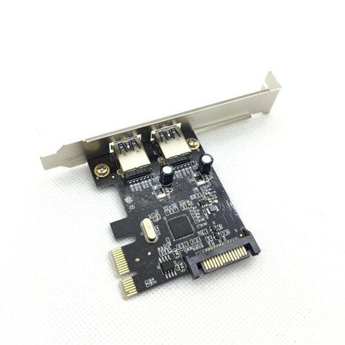 2X Carte D'Extension PCIE PCI-E Vers 2  USB3.0 5 Gbit/S Carte de Conversion Riser pour Win7/8/9/10/Linux 1