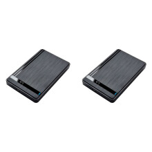 2Stück 2,5-Zoll-HDD-SSD-Gehäuse, USB 3.0 auf , Externes Festplattengehäuse für Laptop, Desktop-PC, Hochgeschwindigkeitsdatenübertragung