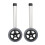 2Pcs Adjustable Aluminum Walker Wheels for Elderly Disabled, 2.4cm Inner Diameter 3