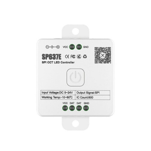 2X and-SP636E SPI DC5-24v Monochrome Controller with and-RC1 Remote Control Support 2.4G Touch Remote Control 2