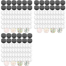 144 Sets Fridge Magnet Glass Ceramic Magnet with Adhesive Backing and Transparent Clear Glass Dome Cabochons