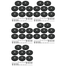 40Pack Imã Revestido de Borracha Base Imã de Neodímio com Revestimento de Borracha Ø 43Mm Imã Anti Risco M6 Rosca Macho Preto