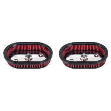 2X Motorcycle Air Filter for M8 Softail 2018-2023 Touring 2017-2023 Air Filter Cleaner Element