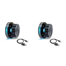 2X USB Volume Control Knob for Android PC Multimedia Type C External Media Adjustment Controller EC11 with RGB Light